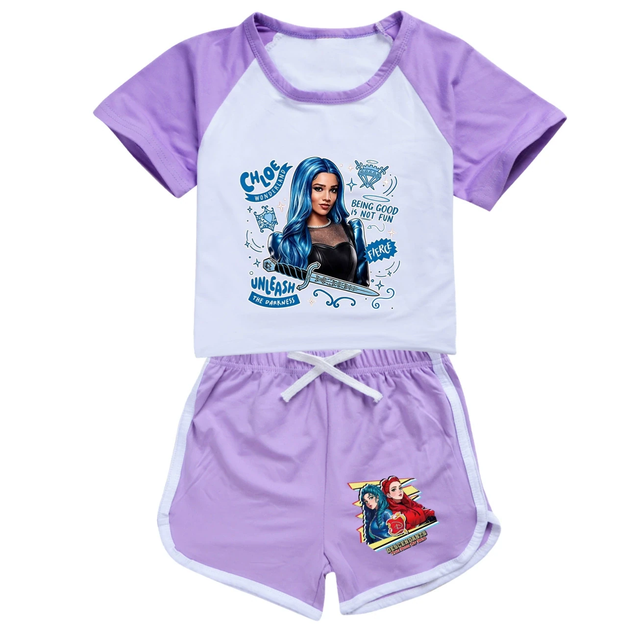 Tee & Shorts Active Set — 5796 Edition, Style 07 · Set · Purple