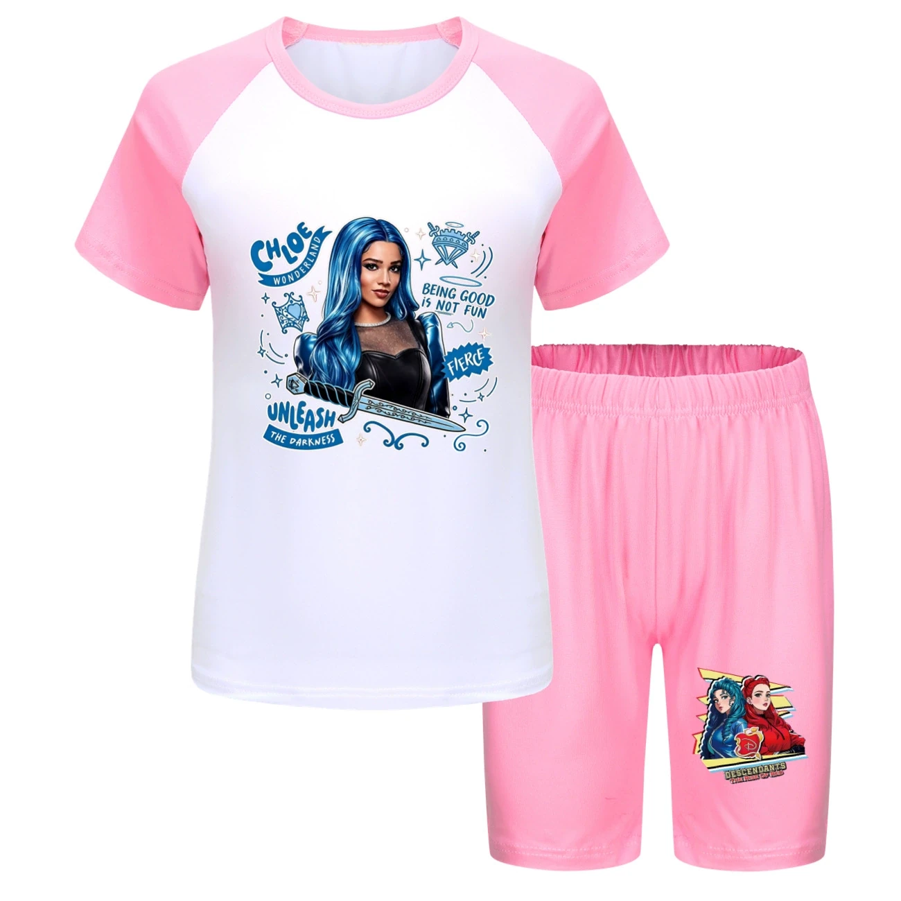 Tee & Shorts Active Set — 5796 Edition, Style 20 · Pink