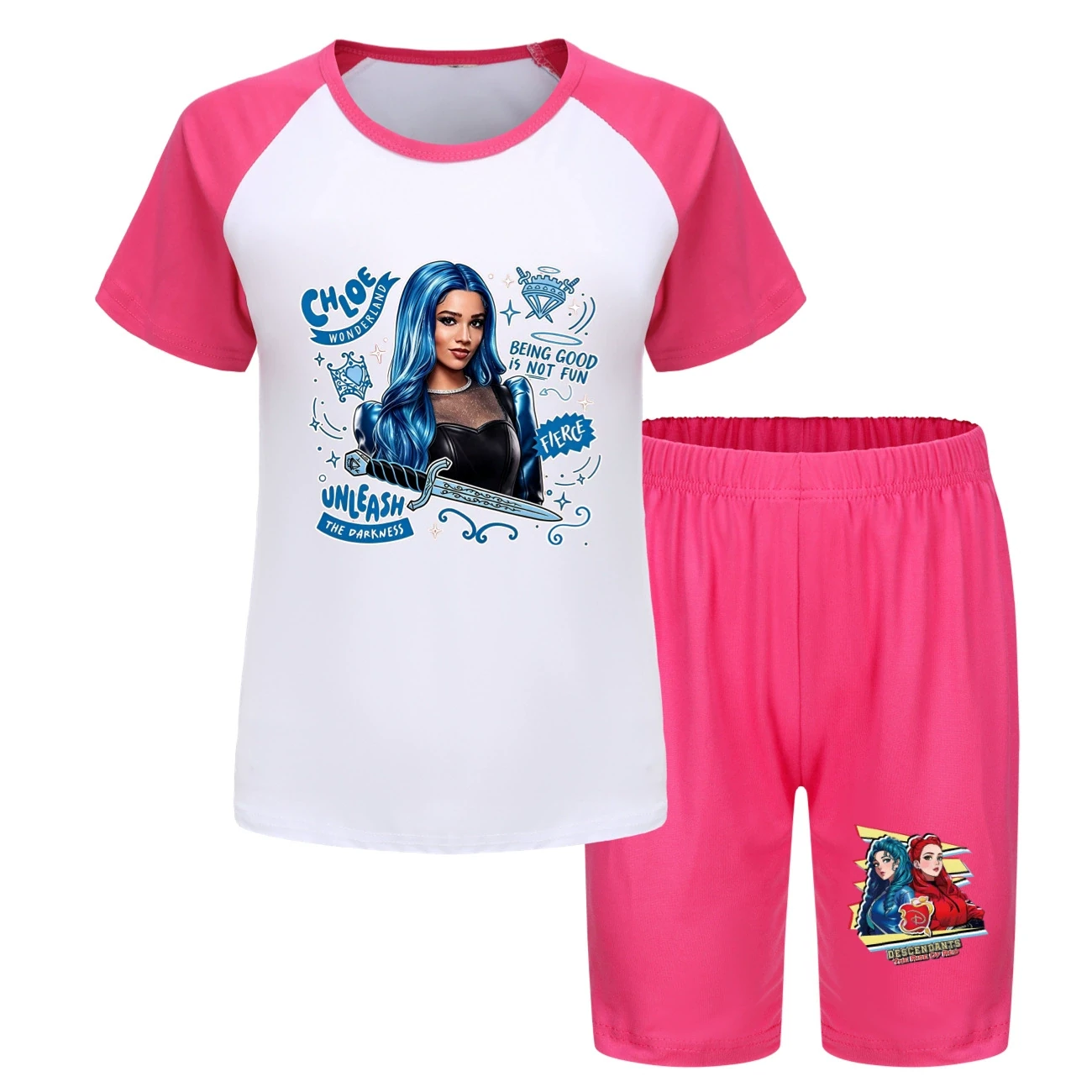 Tee & Shorts Active Set — 5796 Edition, Style 21 · Rose