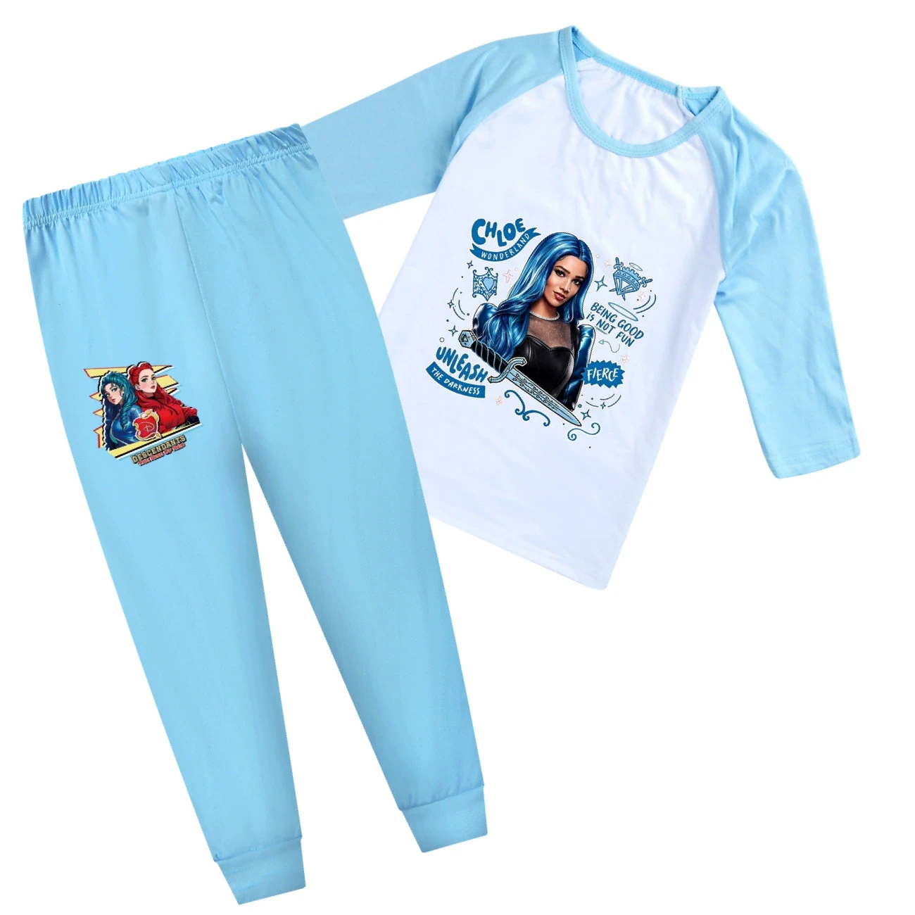 Tee & Shorts Active Set — 5796 Edition, Style 24 · Short Sleeve · Light Blue