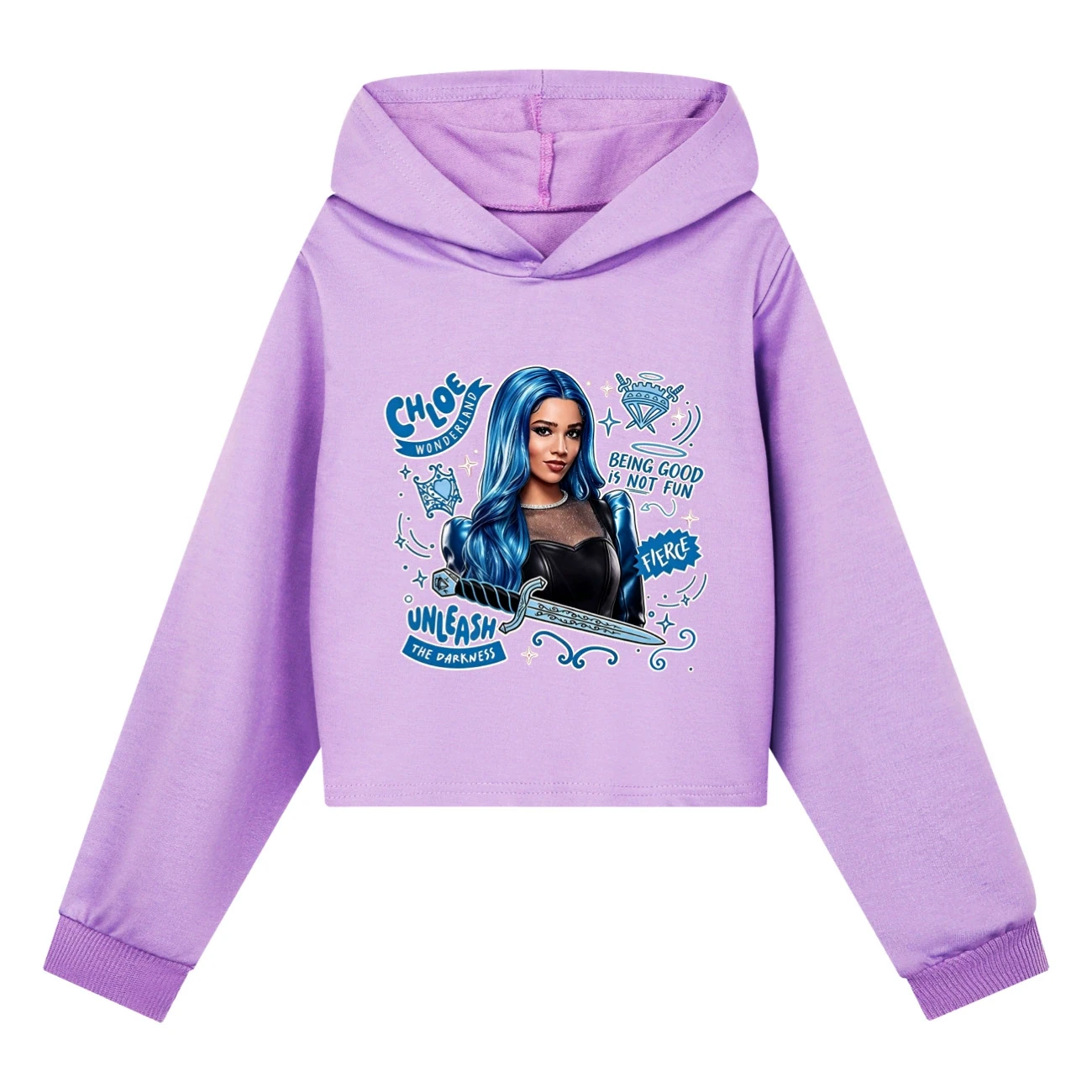 Cropped Hoodie Set — 5796 Edition, Style 01 · Purple