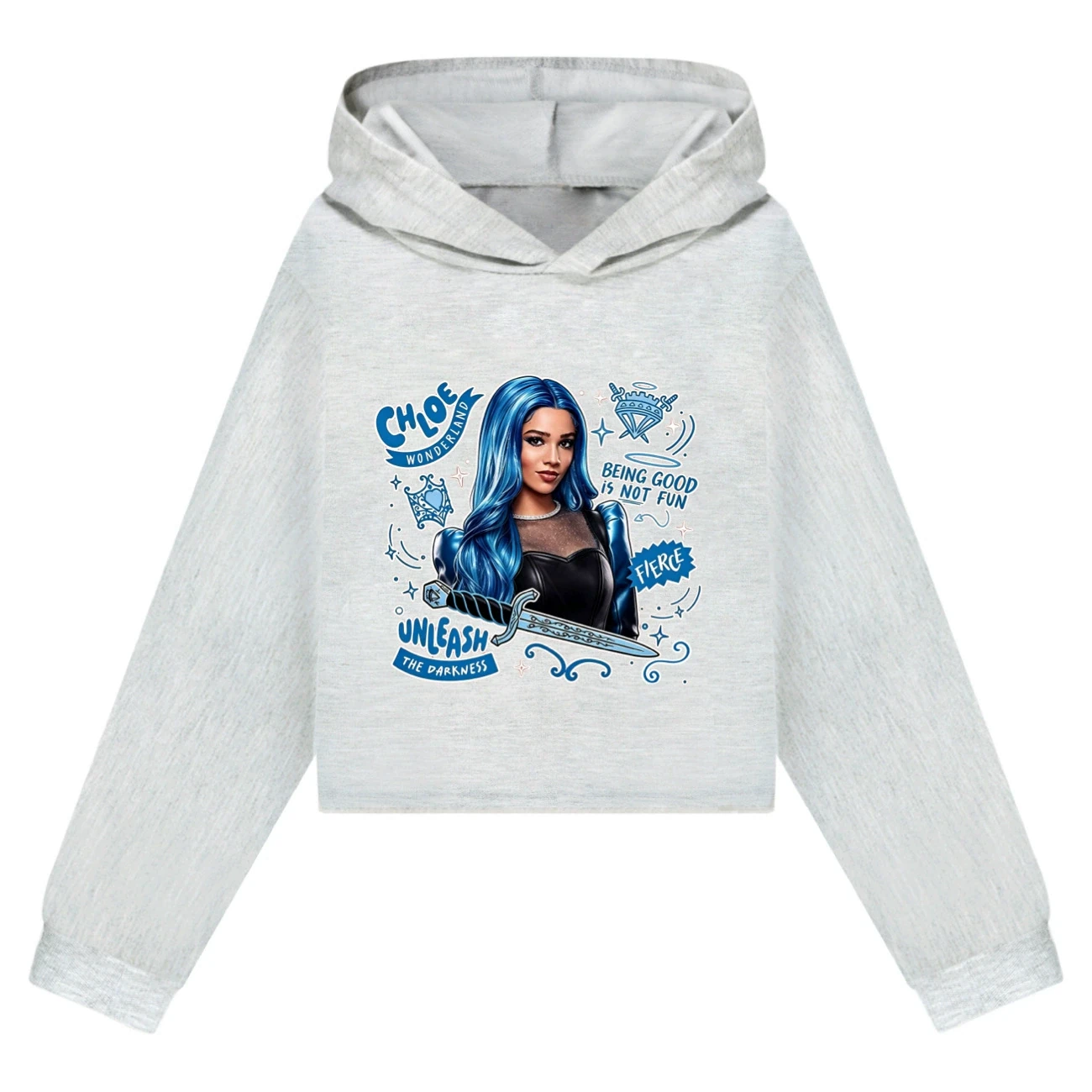 Cropped Hoodie Set — 5796 Edition, Style 03 · Grey