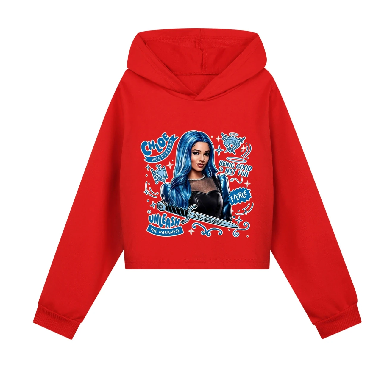 Cropped Hoodie Set — 5796 Edition, Style 05 · Red