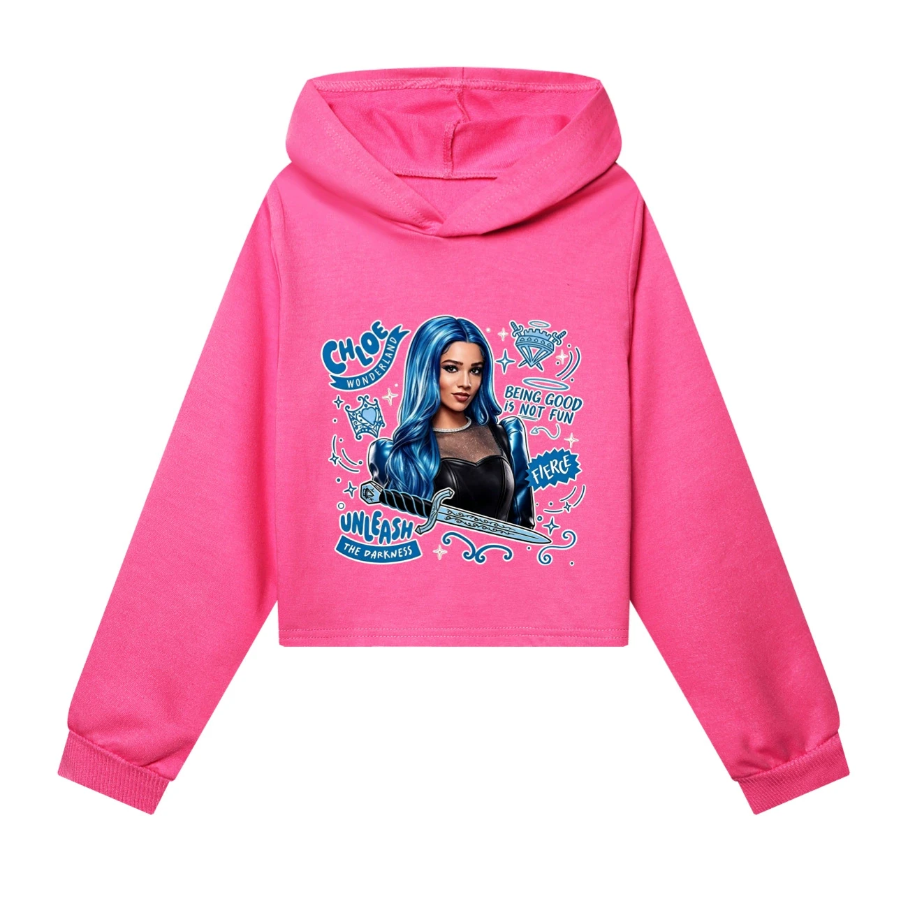 Cropped Hoodie Set — 5796 Edition, Style 09 · Rose