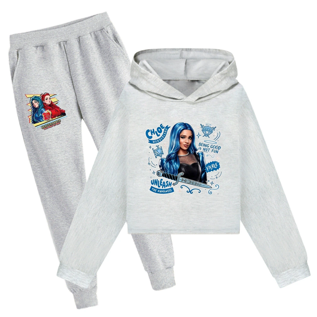 Cropped Hoodie Set — 5796 Edition, Style 11 · Set · Grey