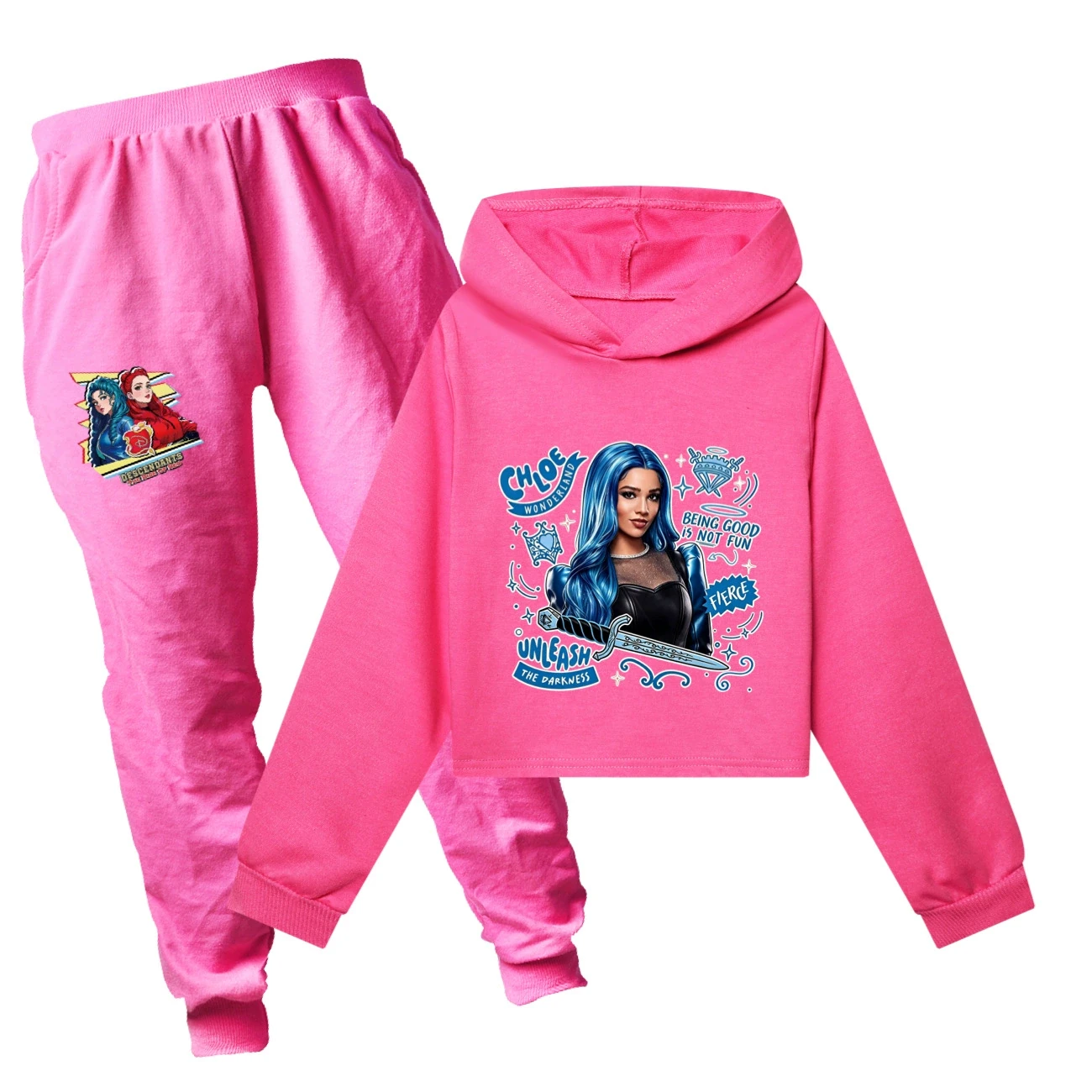 Cropped Hoodie Set — 5796 Edition, Style 13 · Set · Rose