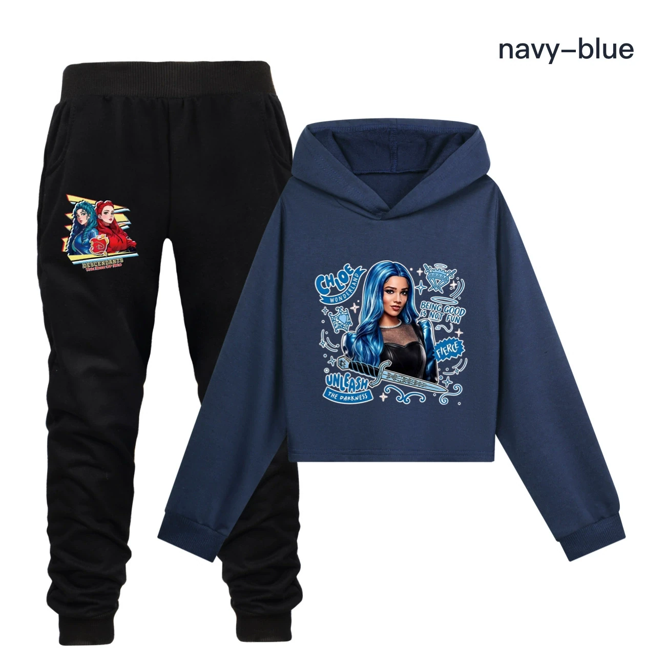 Cropped Hoodie Set — 5796 Edition, Style 16 · Set · Navy