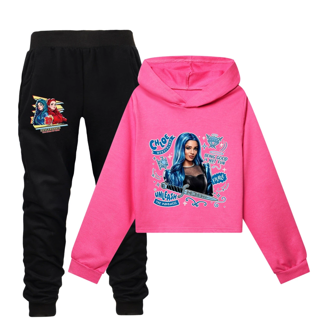 Cropped Hoodie Set — 5796 Edition, Style 18 · Set · Rose