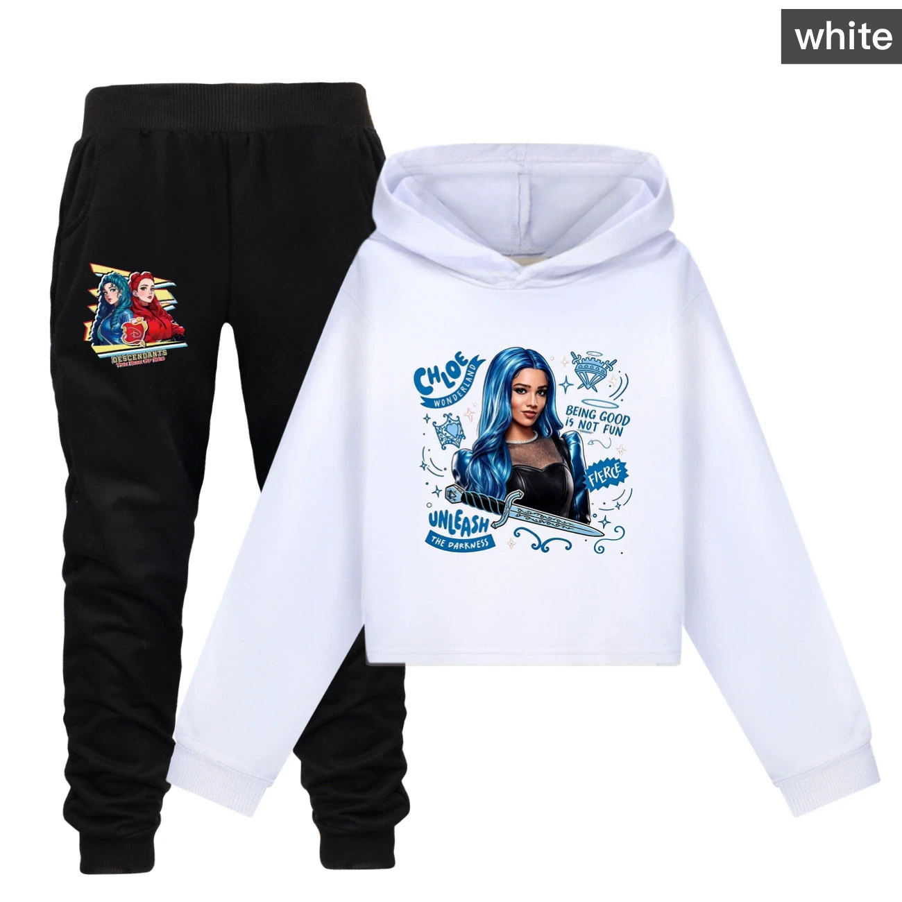 Cropped Hoodie Set — 5796 Edition, Style 21 · Set · White