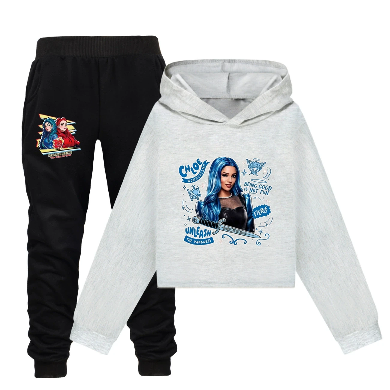 Cropped Hoodie Set — 5796 Edition, Style 22 · Set · Grey