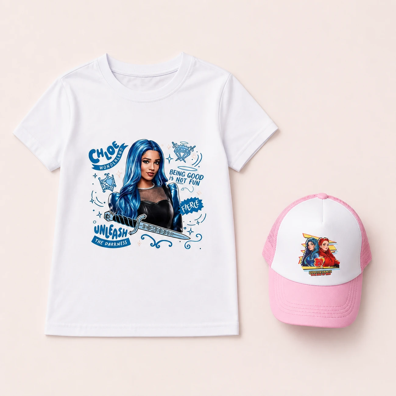 Graphic Tee & Sun Hat Set — 5796 Edition, clean product view