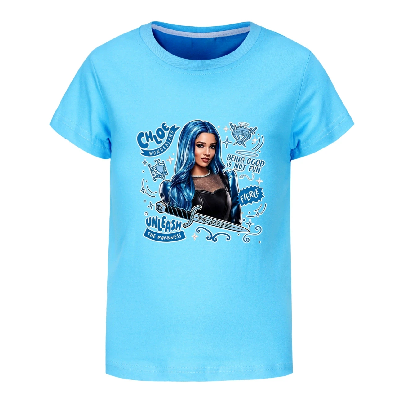 Graphic Tee & Jogger Set — 5796 Edition, Style 08 · Light Blue