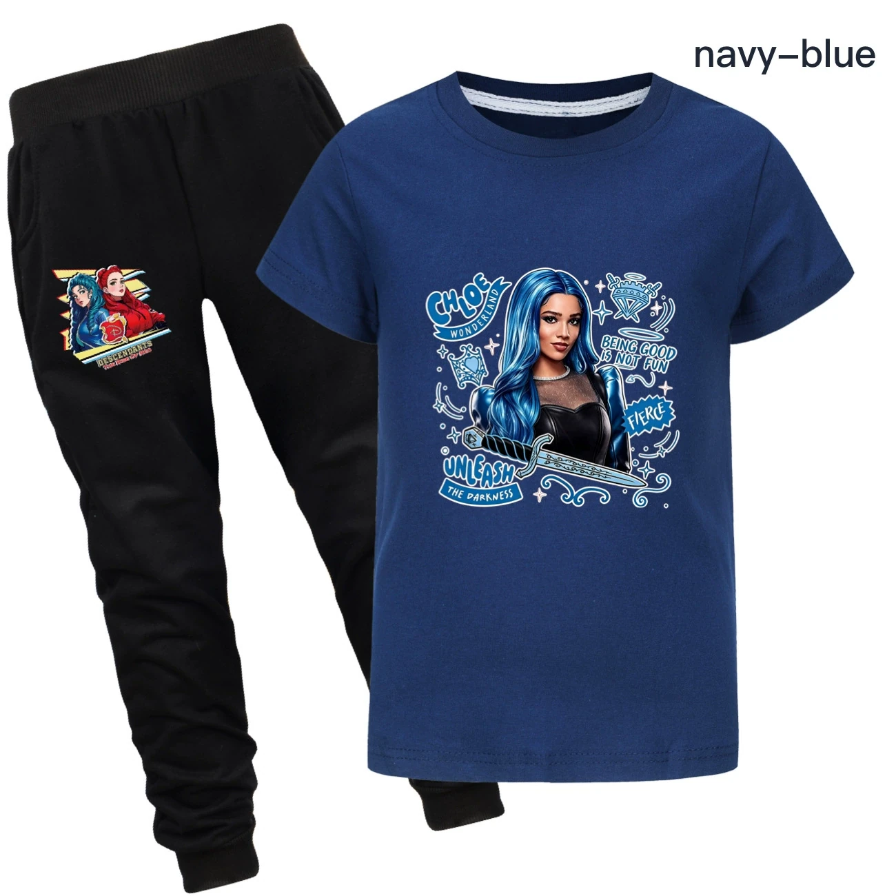 Graphic Tee & Jogger Set — 5796 Edition, Style 16 · Set · Royal Blue