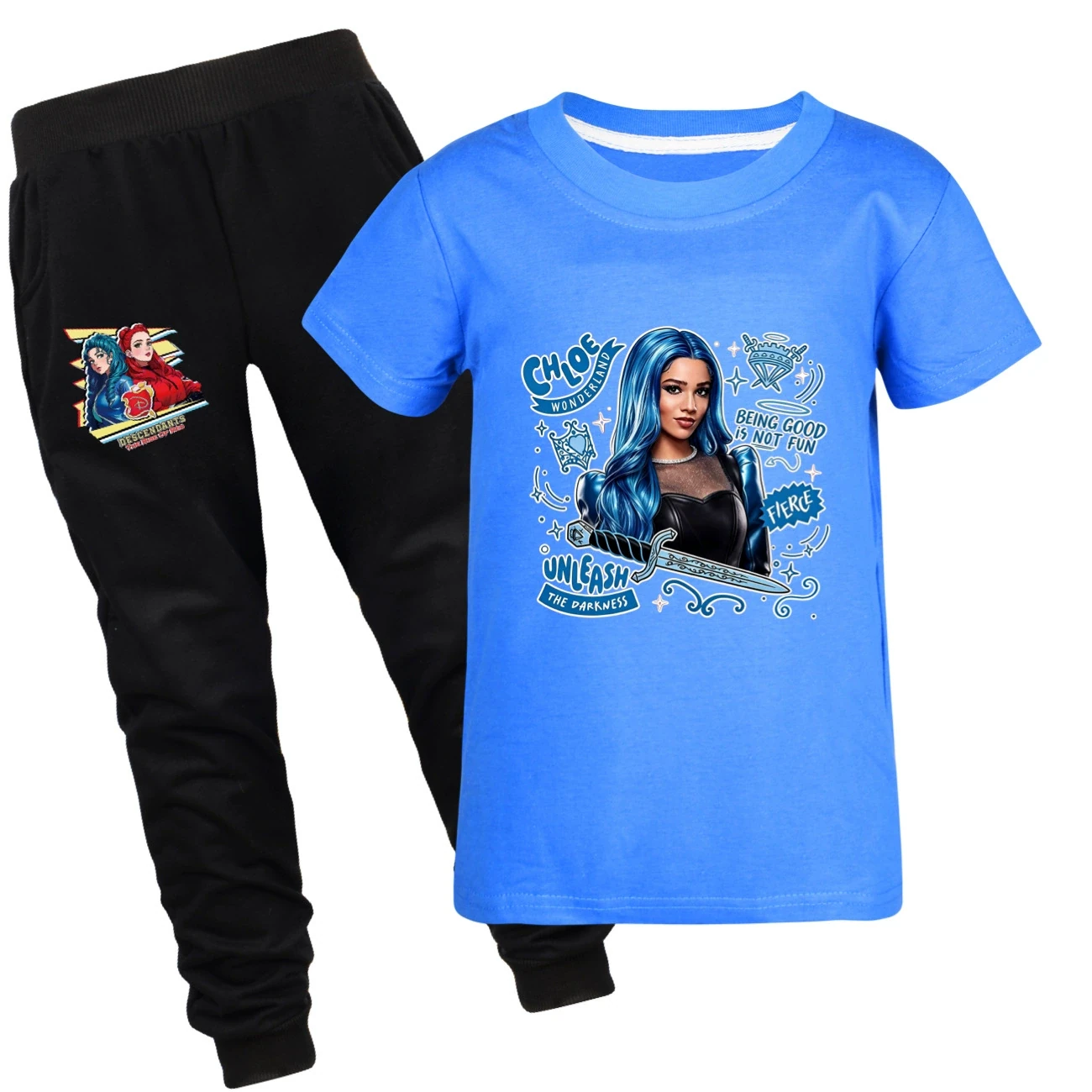 Graphic Tee & Jogger Set — 5796 Edition, Style 21 · Set · Deep Blue