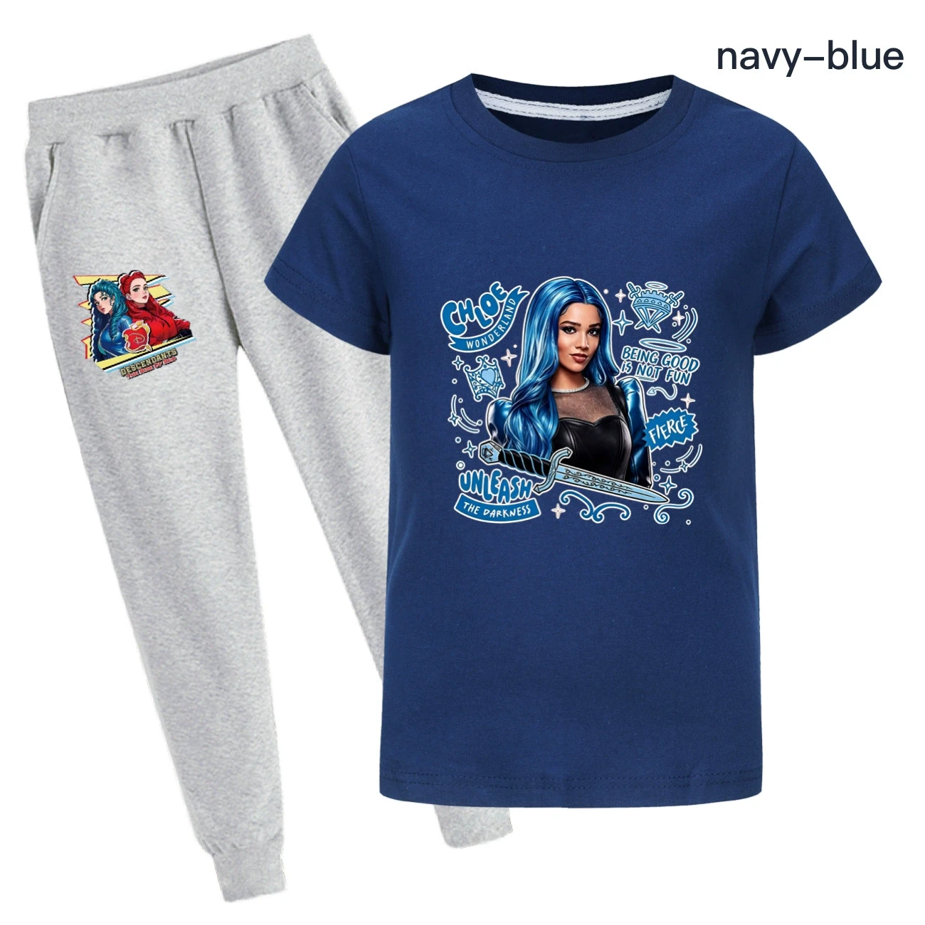 Graphic Tee & Jogger Set — 5796 Edition, Style 29 · Set · Royal Blue