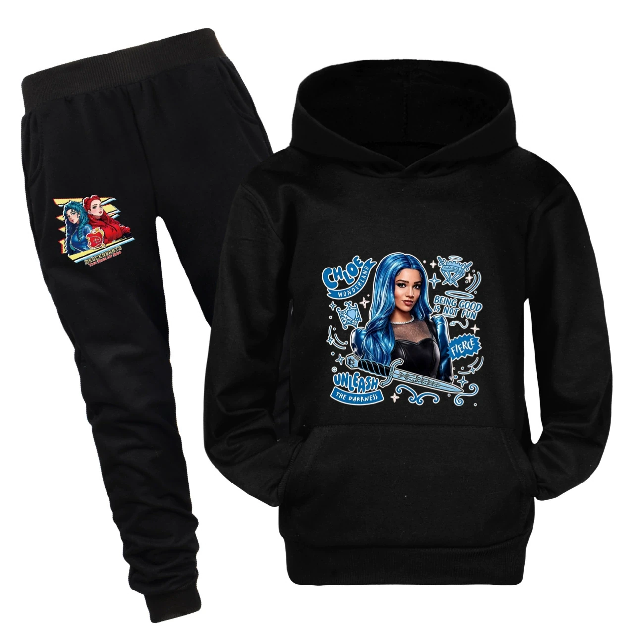 Adventure Hoodie & Jogger Set — 5796 Edition, Style 15 · Set · Black