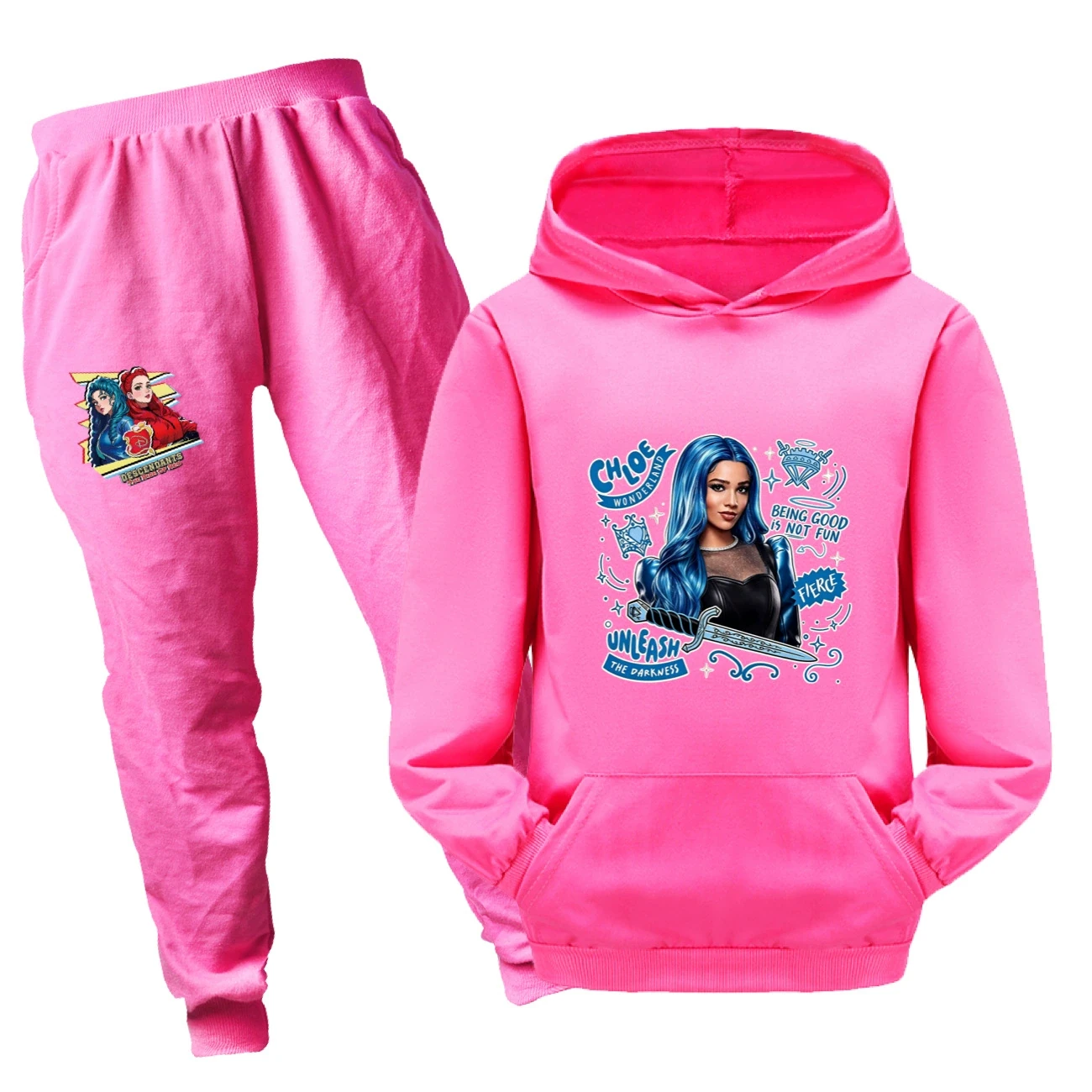 Adventure Hoodie & Jogger Set — 5796 Edition, Style 18 · Set · Rose