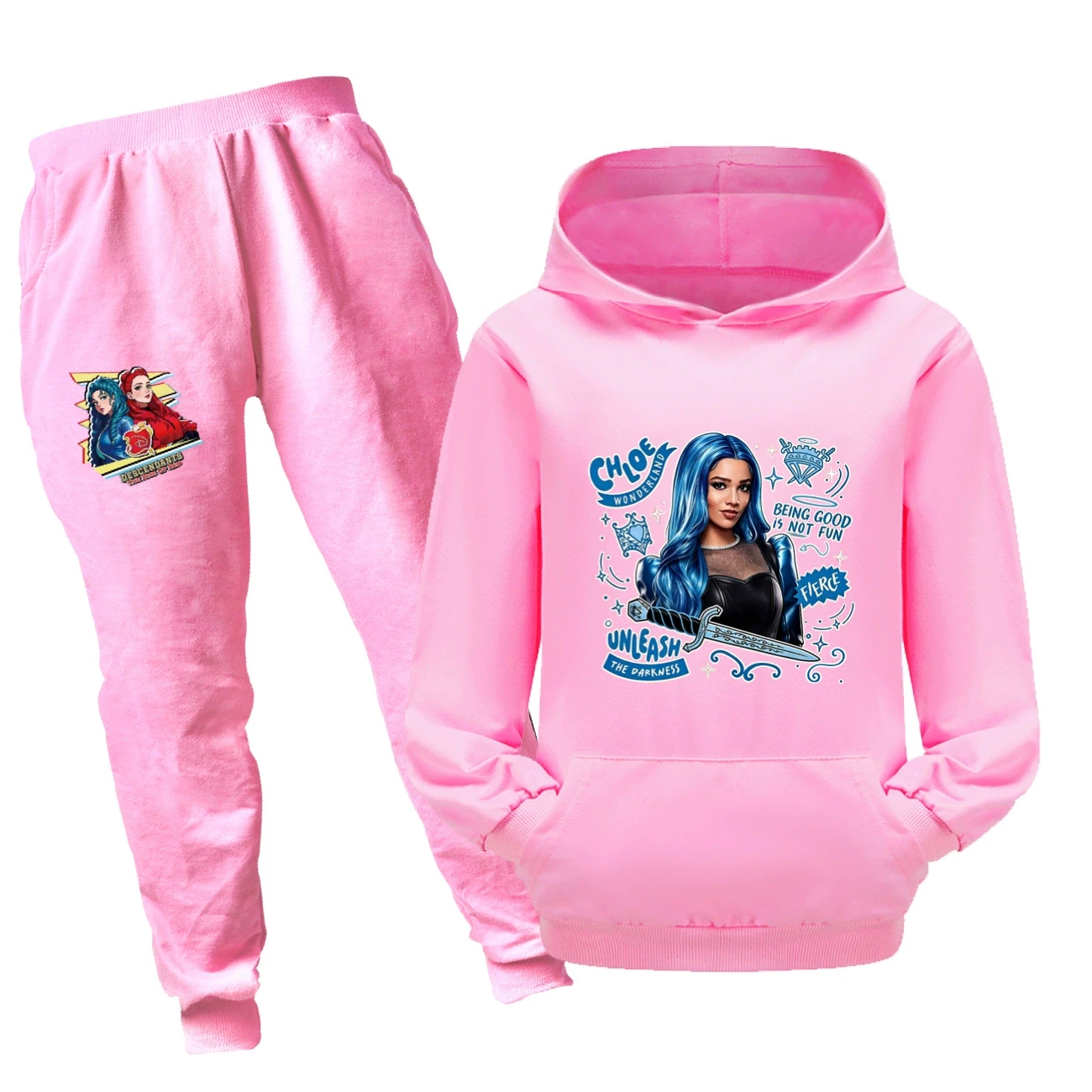 Adventure Hoodie & Jogger Set — 5796 Edition, Style 19 · Set · Pink