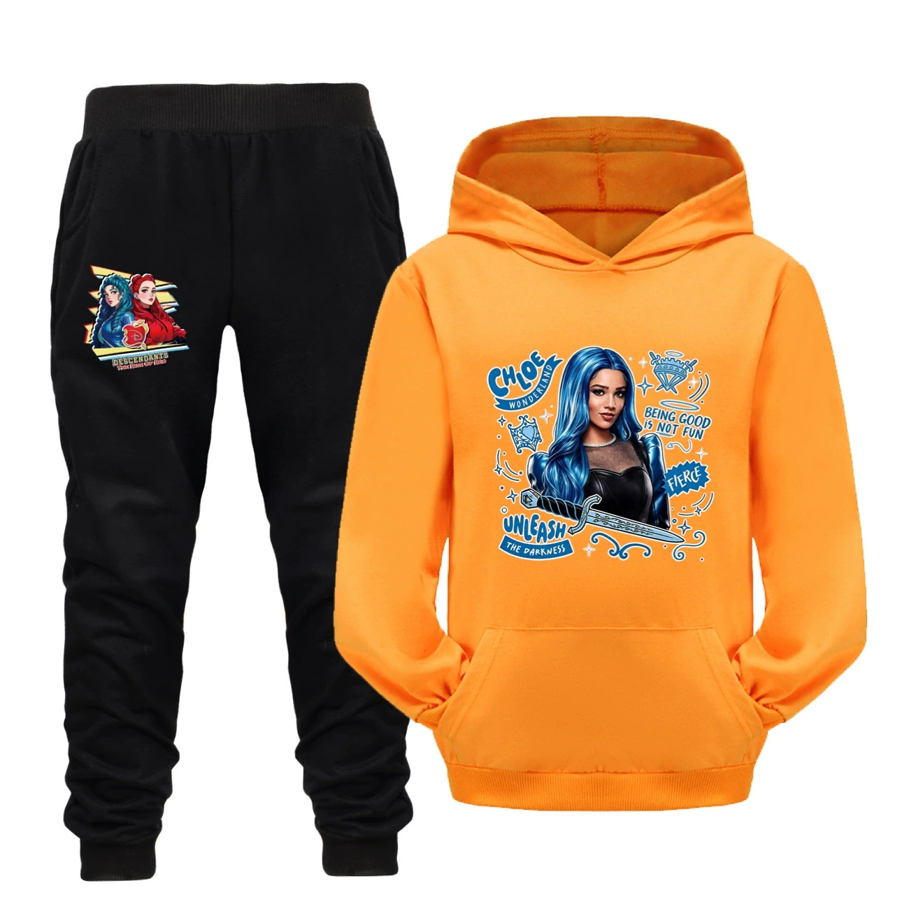 Adventure Hoodie & Jogger Set — 5796 Edition, Style 25 · Set · Orange