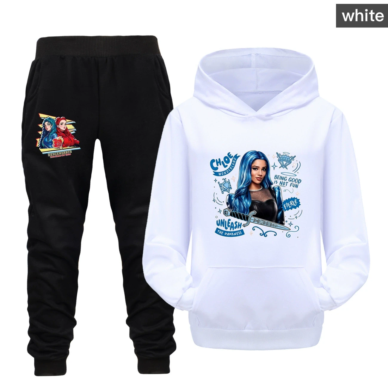 Adventure Hoodie & Jogger Set — 5796 Edition, Style 26 · Set · White