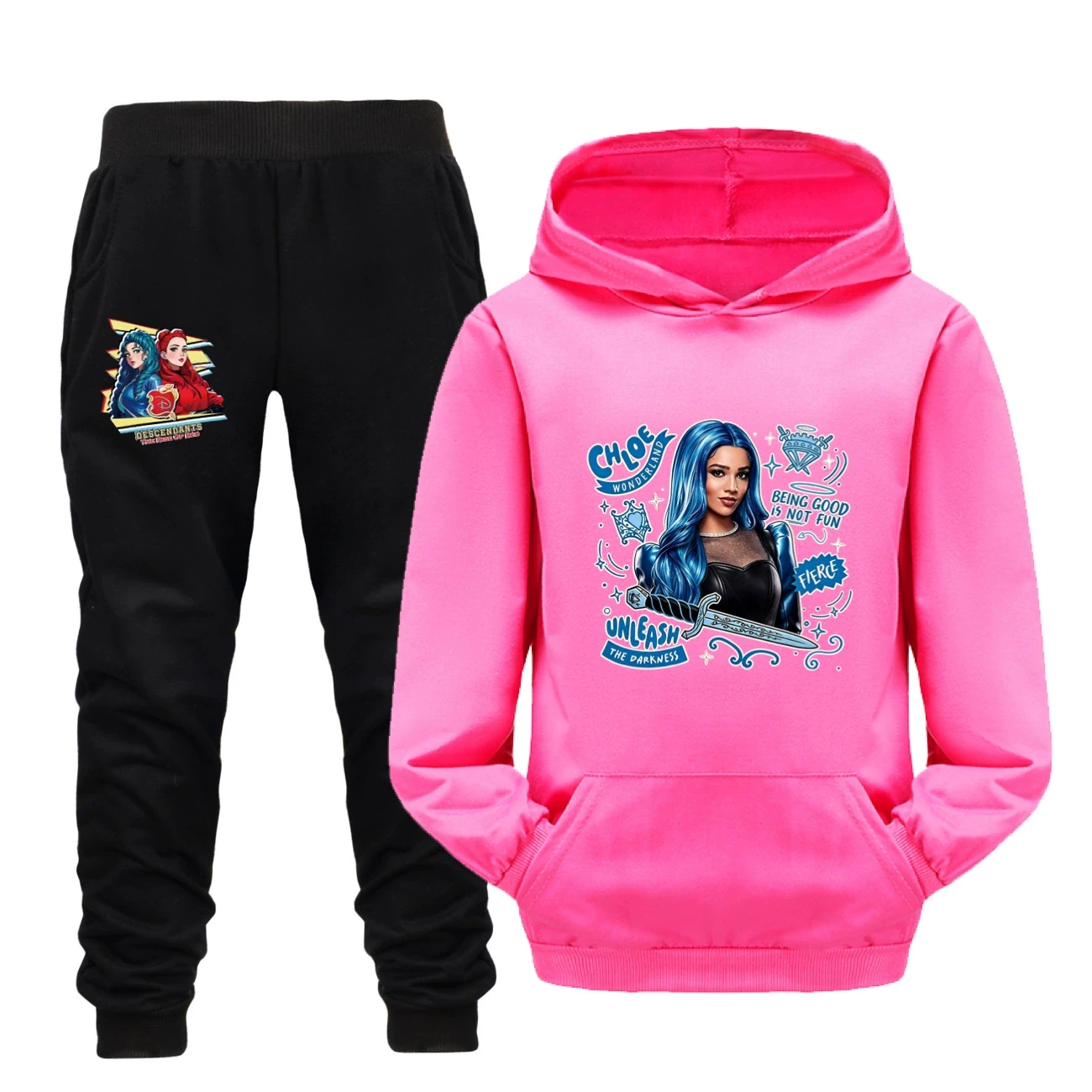 Adventure Hoodie & Jogger Set — 5796 Edition, Style 27 · Set · Rose
