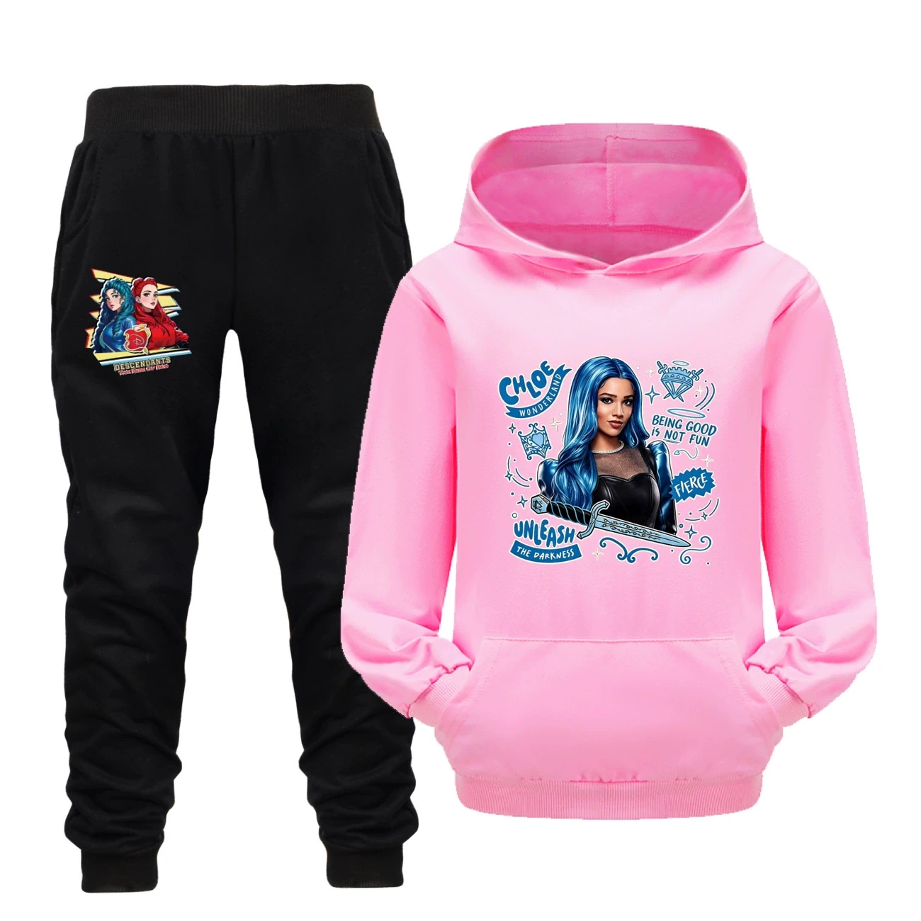 Adventure Hoodie & Jogger Set — 5796 Edition, Style 28 · Set · Pink