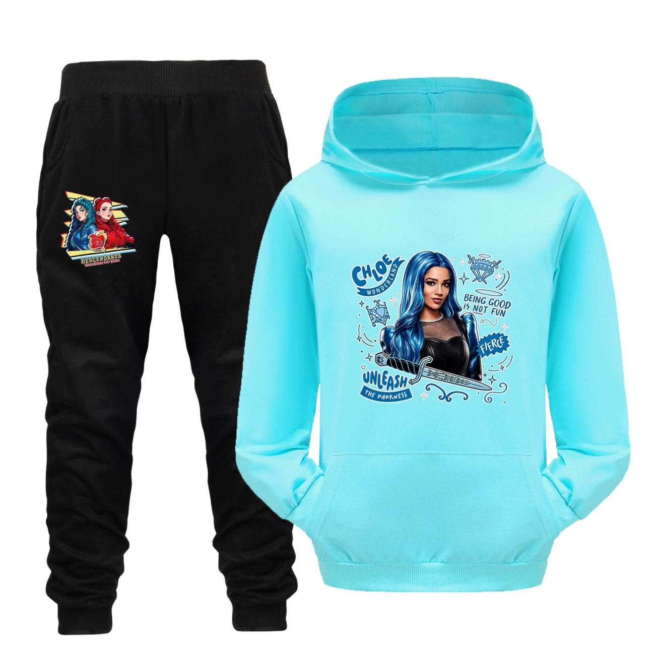 Adventure Hoodie & Jogger Set — 5796 Edition, Style 31 · Set · Light Blue