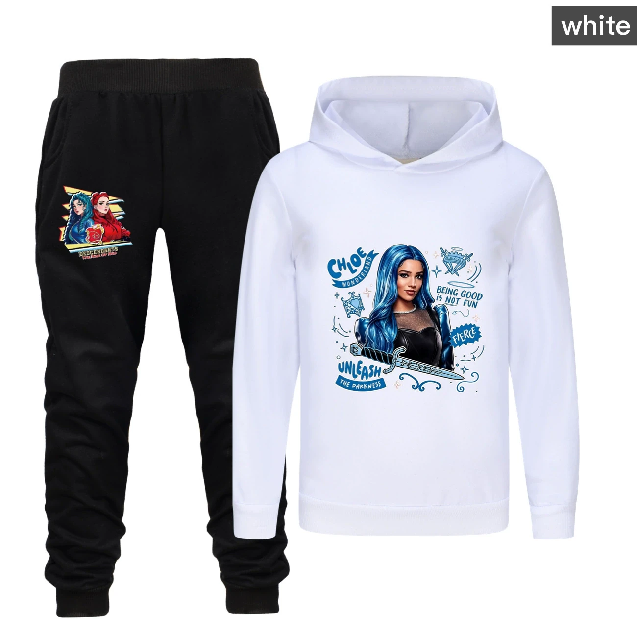 Classic Hoodie & Jogger Set — 5796 Edition, Style 19 · Set · White