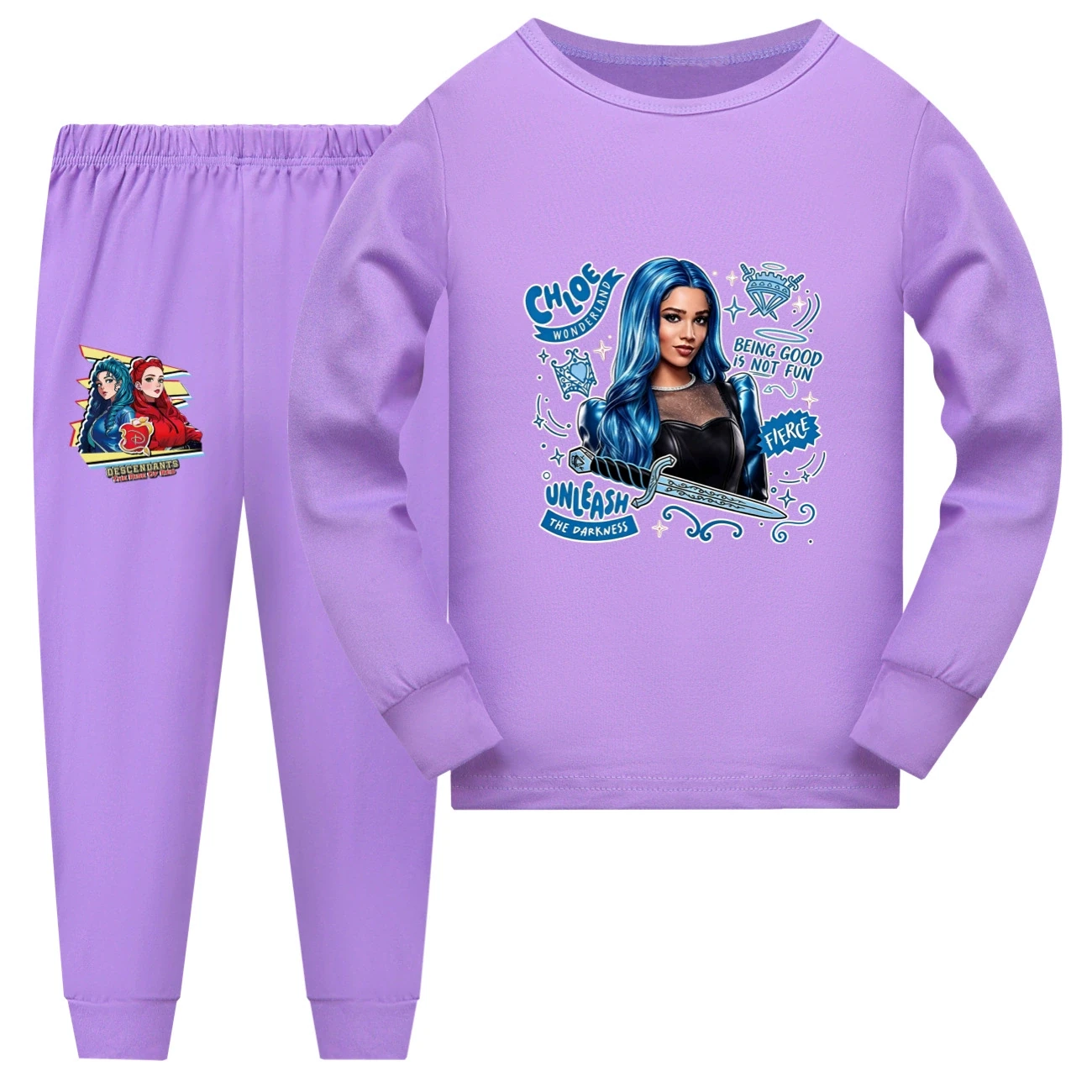 Family Lounge Set — 5796 Edition, Style 09 · Long Sleeve · Purple