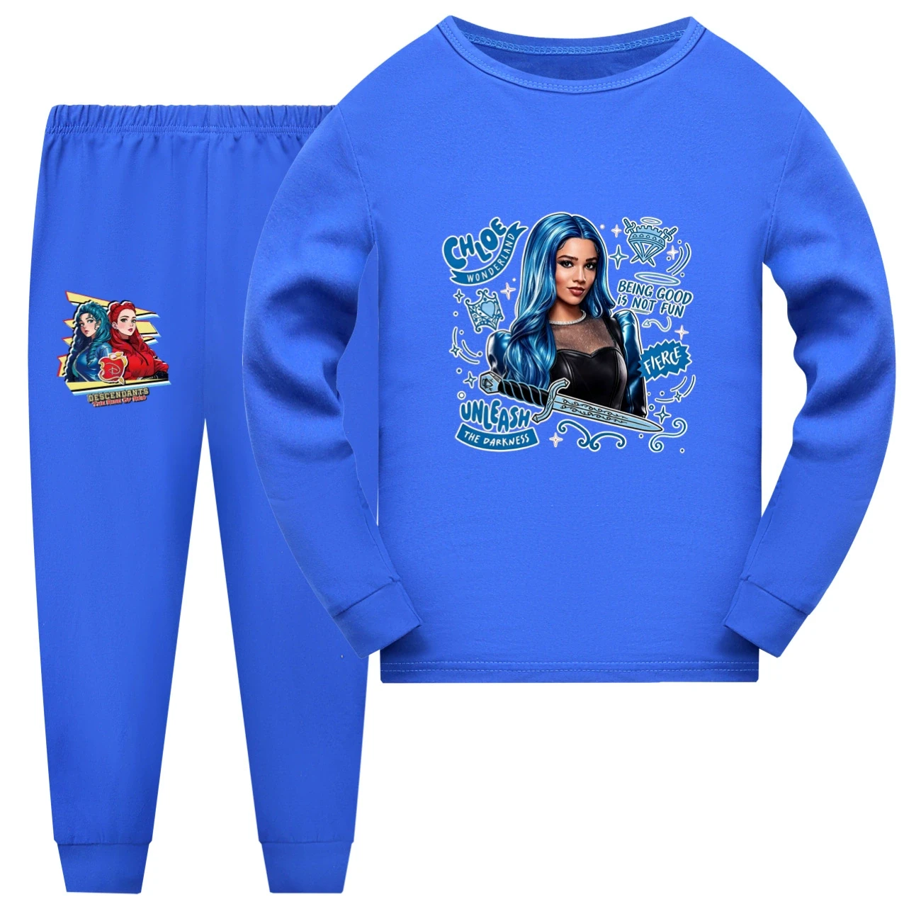Family Lounge Set — 5796 Edition, Style 12 · Long Sleeve · Blue