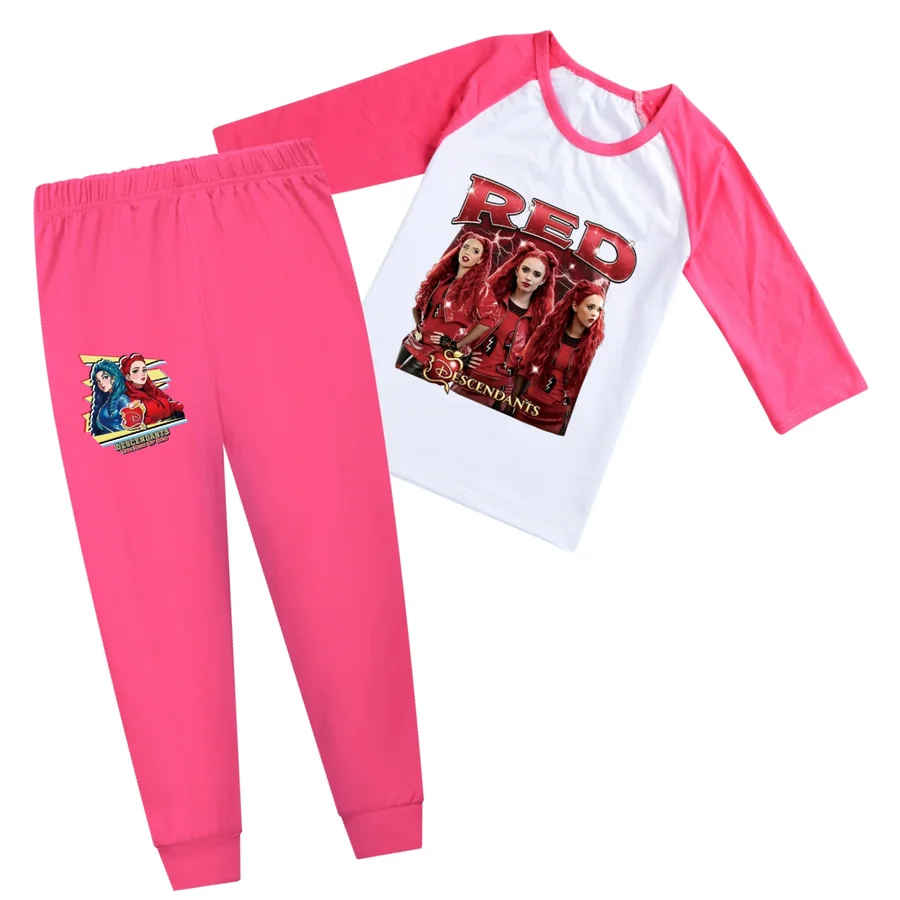 Graphic Top & Active Bottoms Set, Style 25 · Sleeved Tee · Joggers · Rose