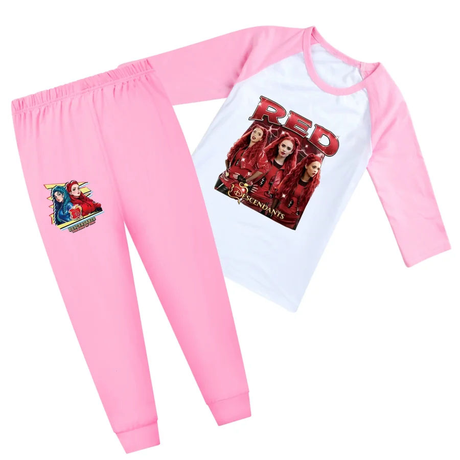 Graphic Top & Active Bottoms Set, Style 29 · Sleeved Tee · Joggers · Pink