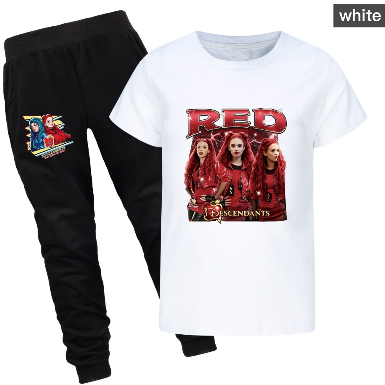 Graphic Tee & Jogger Set — 5797 Edition, Style 17 · Set · White