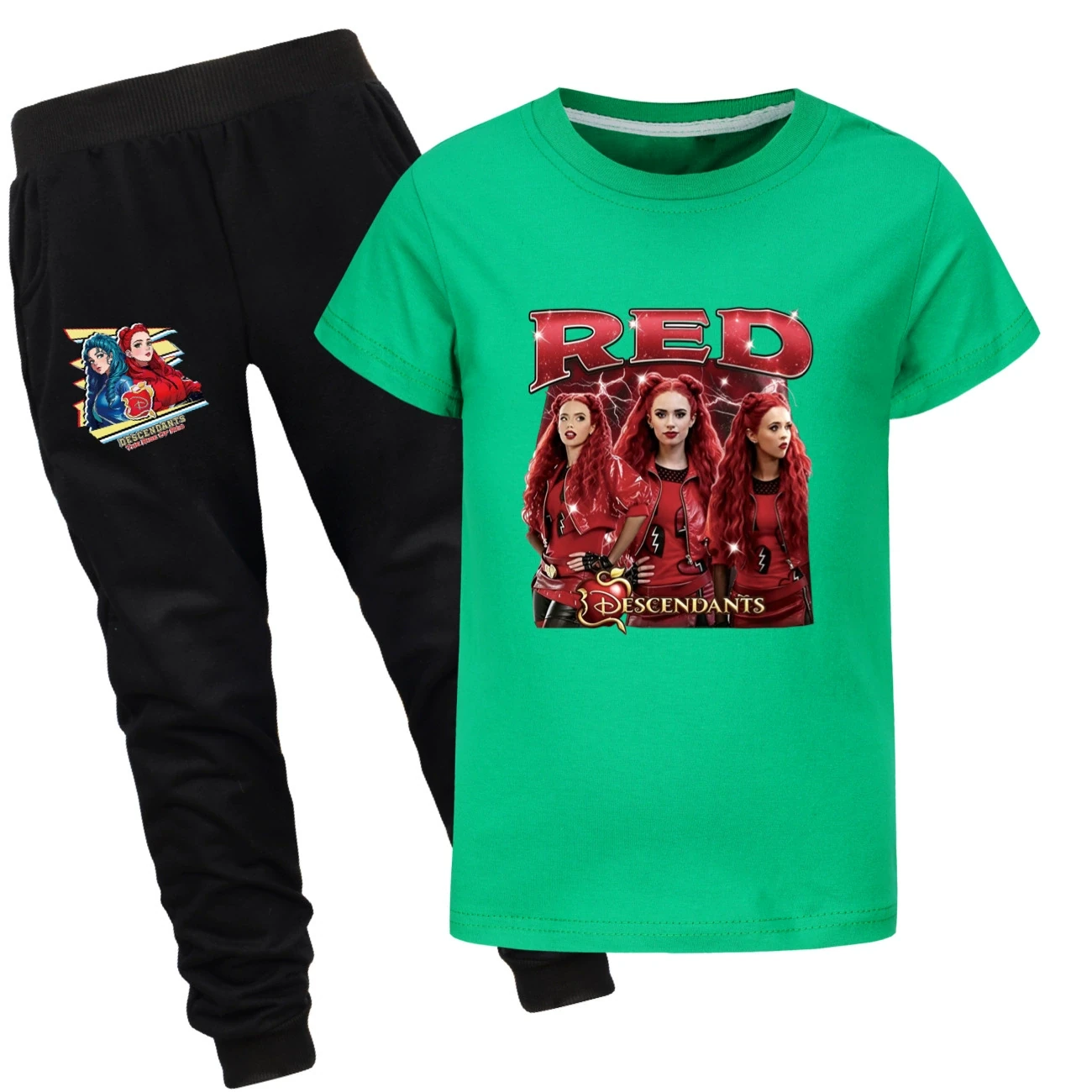 Graphic Tee & Jogger Set — 5797 Edition, Style 18 · Set · Green