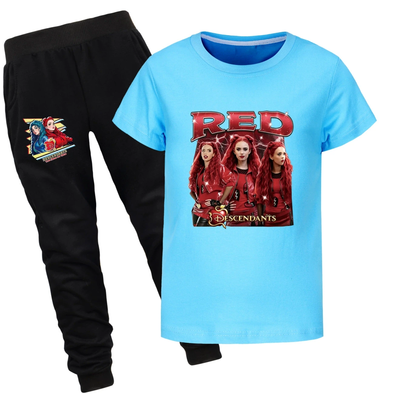 Graphic Tee & Jogger Set — 5797 Edition, Style 20 · Set · Light Blue