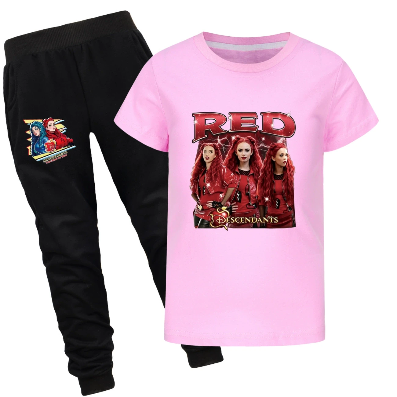 Graphic Tee & Jogger Set — 5797 Edition, Style 24 · Set · Pink