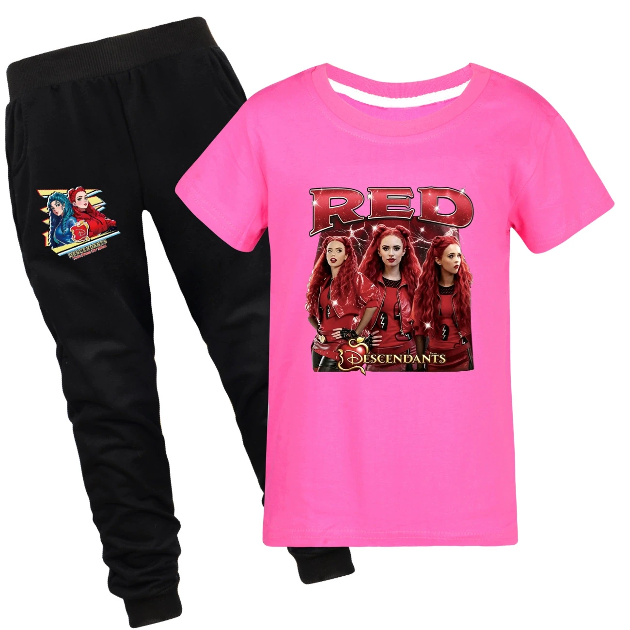 Graphic Tee & Jogger Set — 5797 Edition, Style 26 · Set · Rose