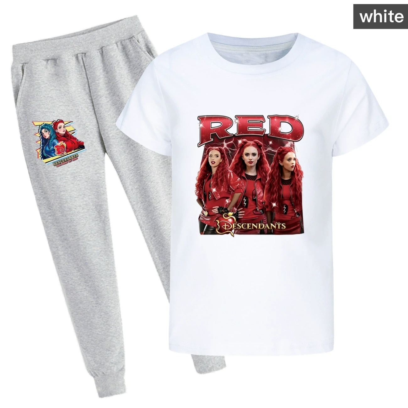 Graphic Tee & Jogger Set — 5797 Edition, Style 30 · Set · White