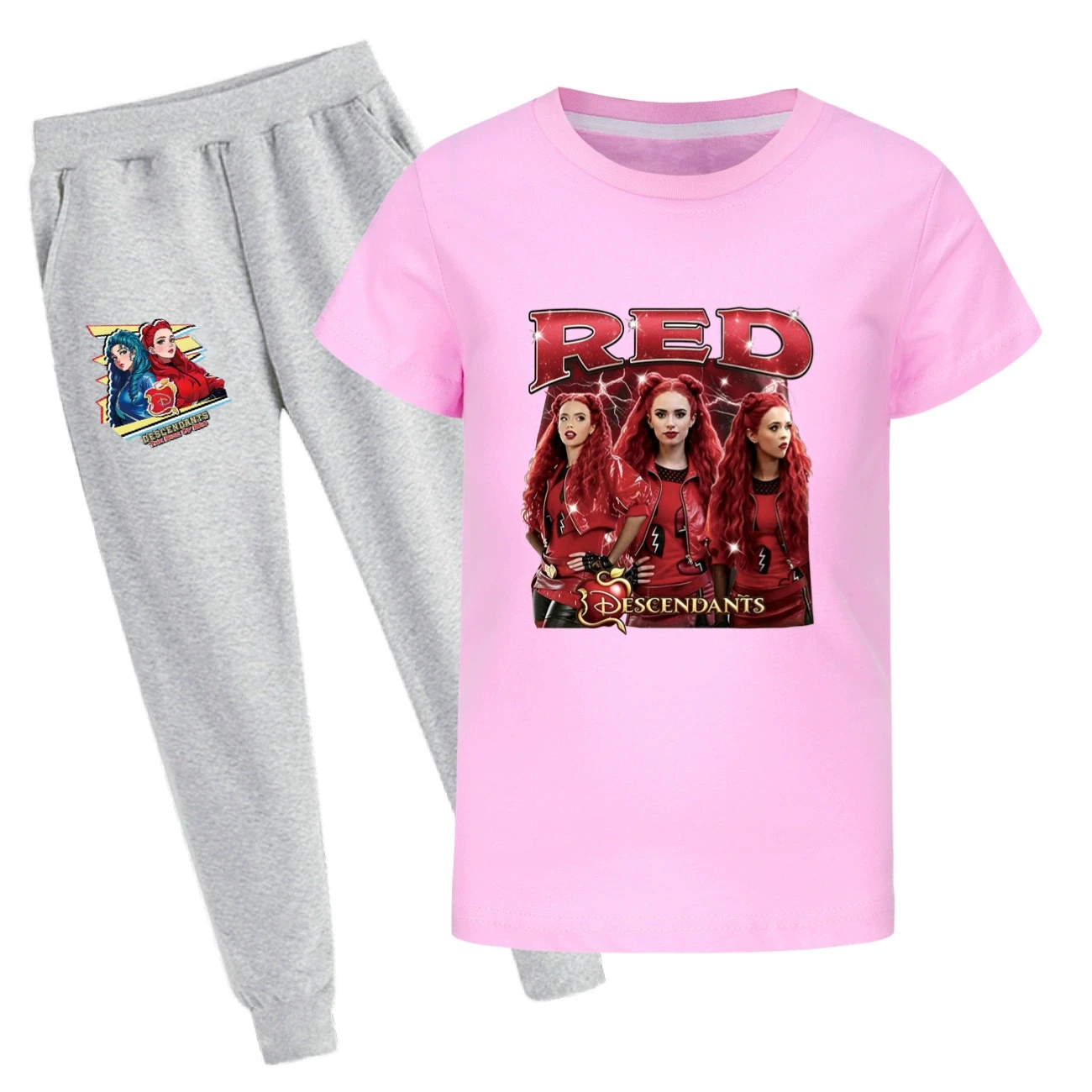 Graphic Tee & Jogger Set — 5797 Edition, Style 35 · Set · Pink