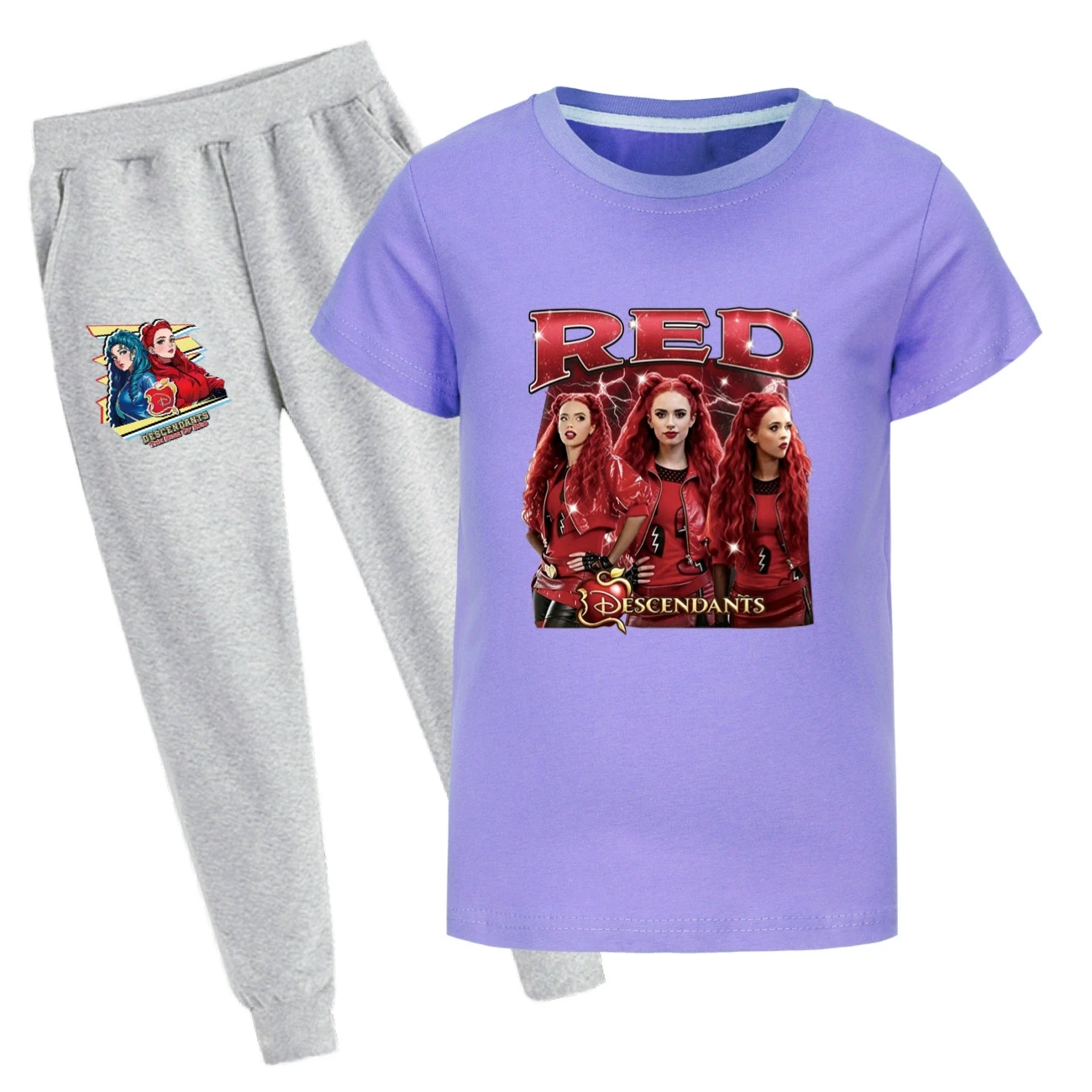 Graphic Tee & Jogger Set — 5797 Edition, Style 37 · Set · Purple