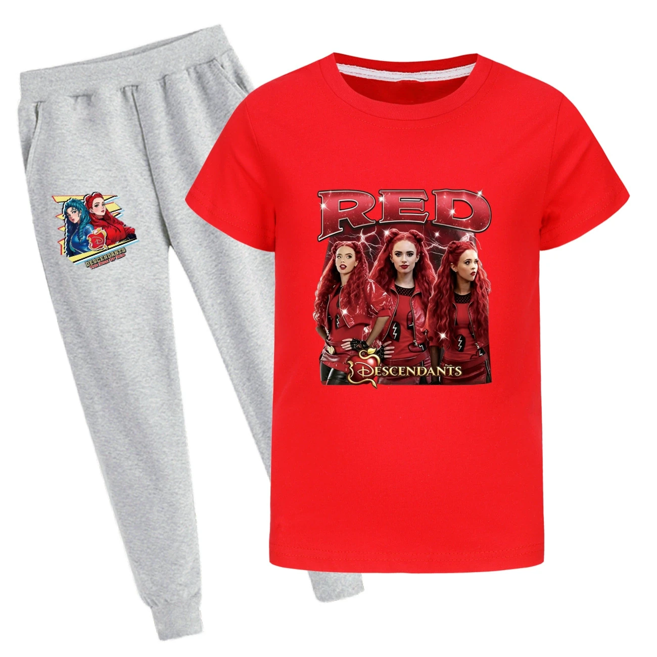 Graphic Tee & Jogger Set — 5797 Edition, Style 38 · Set · Red