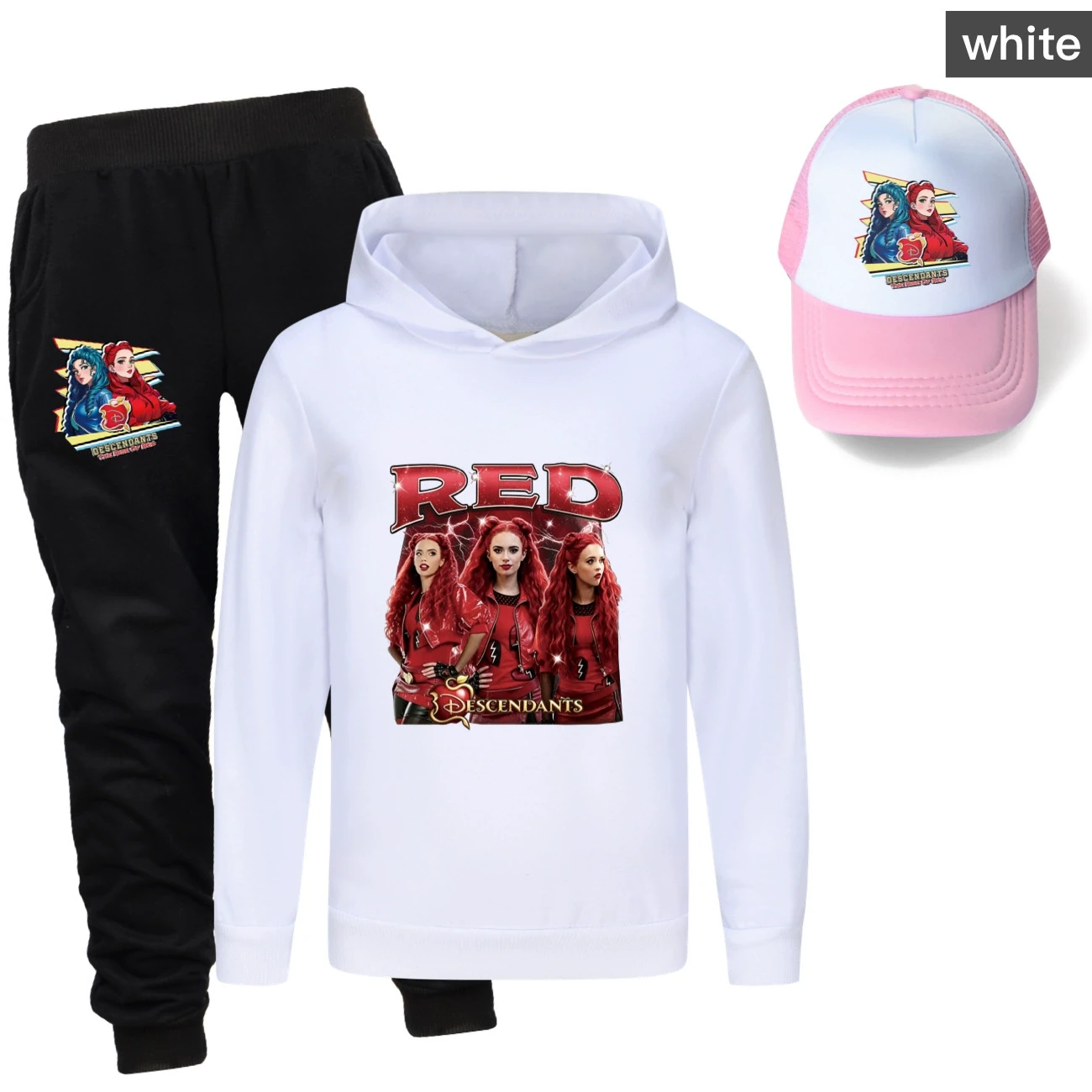 Three-Piece Hoodie, Jogger & Hat Set — 5797 Edition, Style 01 · White