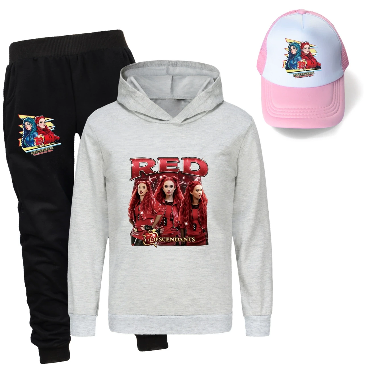 Three-Piece Hoodie, Jogger & Hat Set — 5797 Edition, Style 05 · Grey