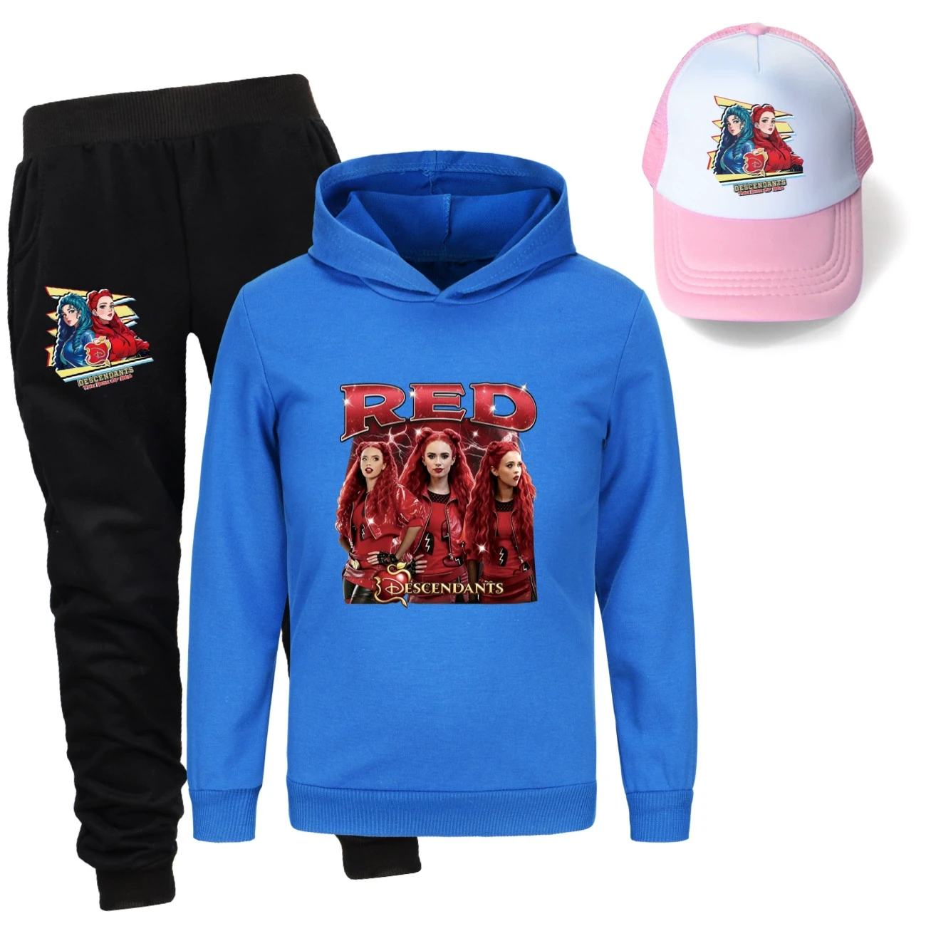 Three-Piece Hoodie, Jogger & Hat Set — 5797 Edition, Style 10 · Deep Blue