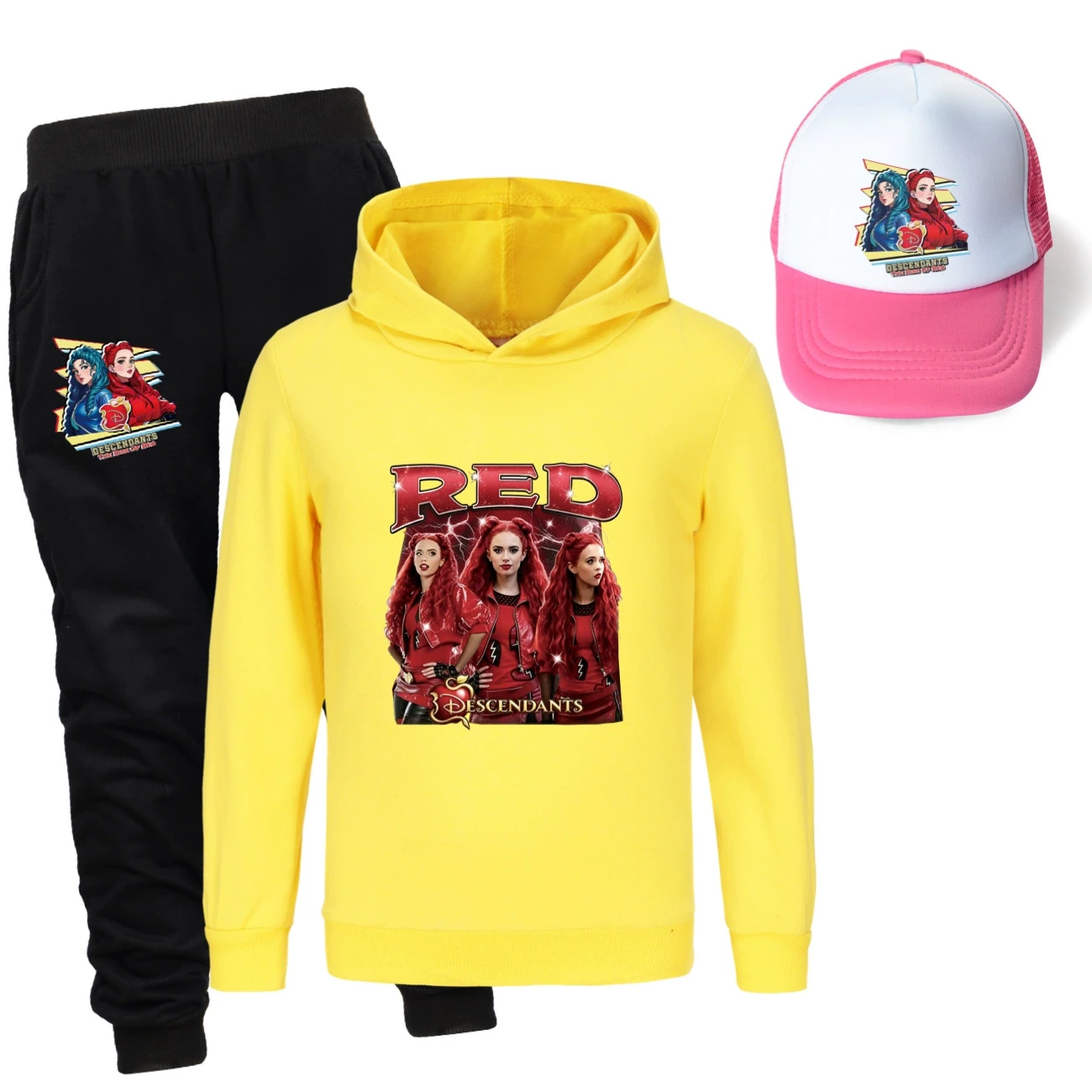 Three-Piece Hoodie, Jogger & Hat Set — 5797 Edition, Style 15 · Yellow