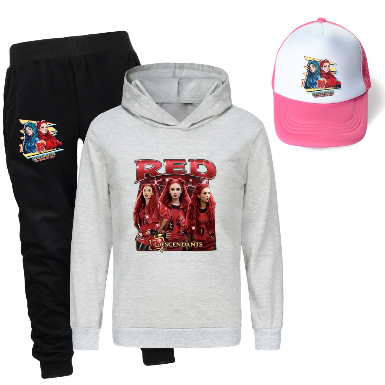 Three-Piece Hoodie, Jogger & Hat Set — 5797 Edition, Style 18 · Grey