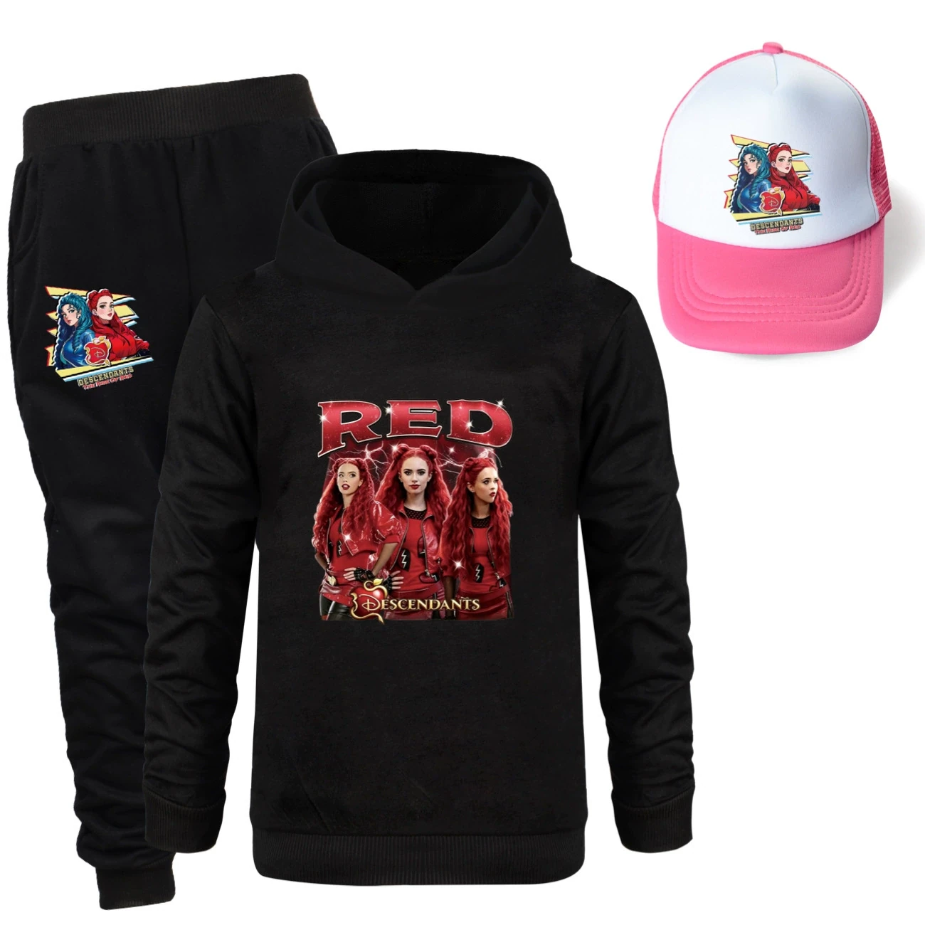 Three-Piece Hoodie, Jogger & Hat Set — 5797 Edition, Style 20 · Black