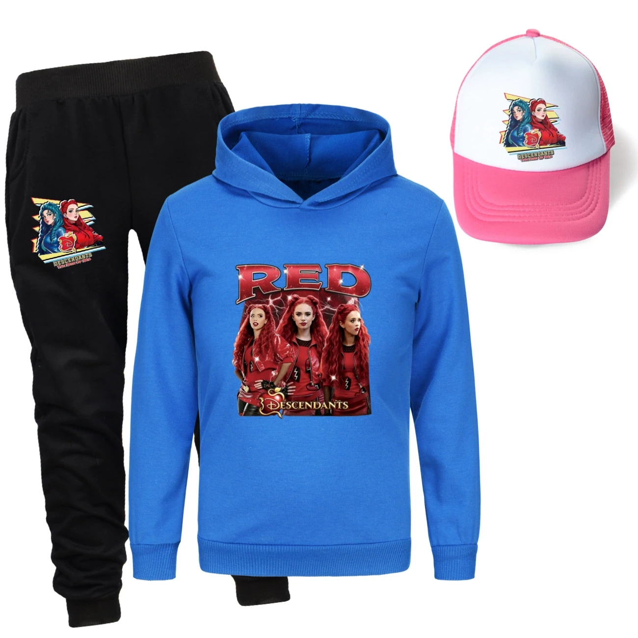Three-Piece Hoodie, Jogger & Hat Set — 5797 Edition, Style 23 · Deep Blue