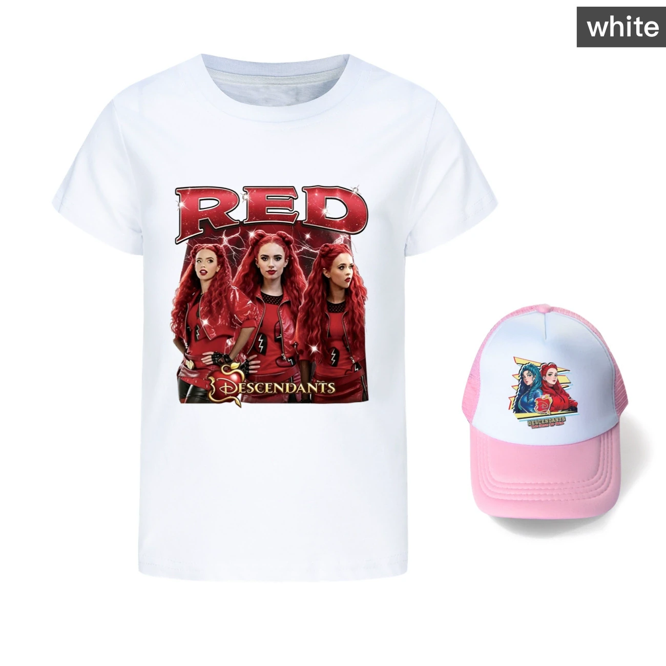 Graphic Tee & Sun Hat Set — 5797 Edition, Style 01 · White