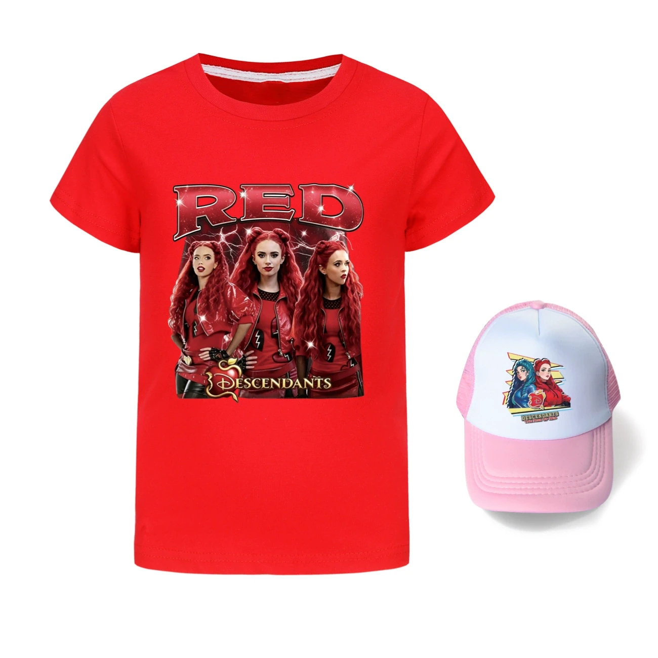 Graphic Tee & Sun Hat Set — 5797 Edition, Style 03 · Red